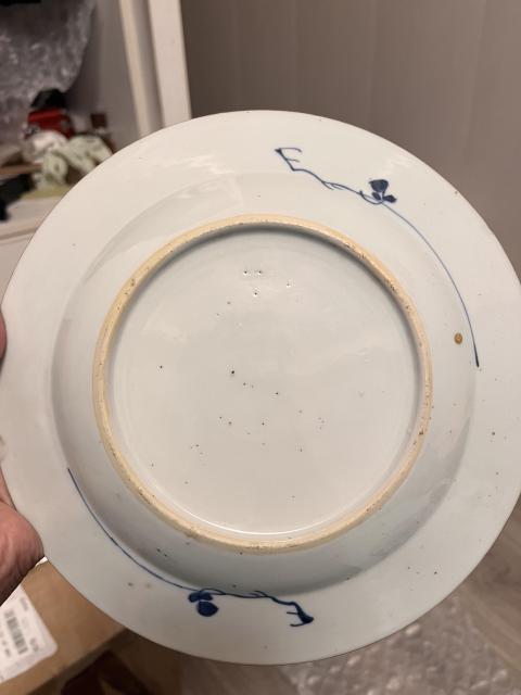 古玩陶瓷清康熙·精品一對青花折枝花卉紋折沿盤拍賣，當前價格3000元