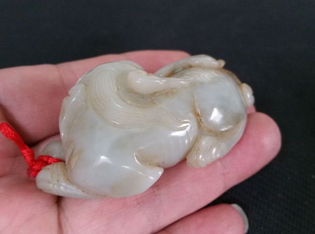 古玩玉器和田玉雕“瑞獸”把件拍賣,當(dāng)前價(jià)格800元