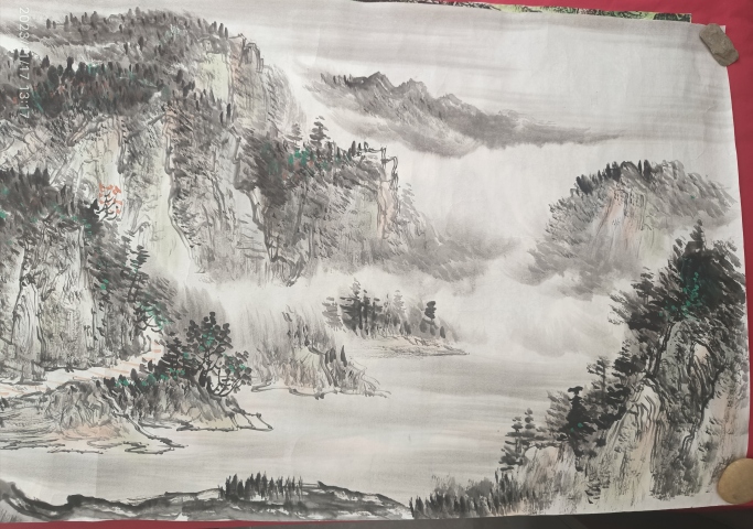 古玩字畫曾松濤老師精品福山雅居拍賣，當(dāng)前價(jià)格800元