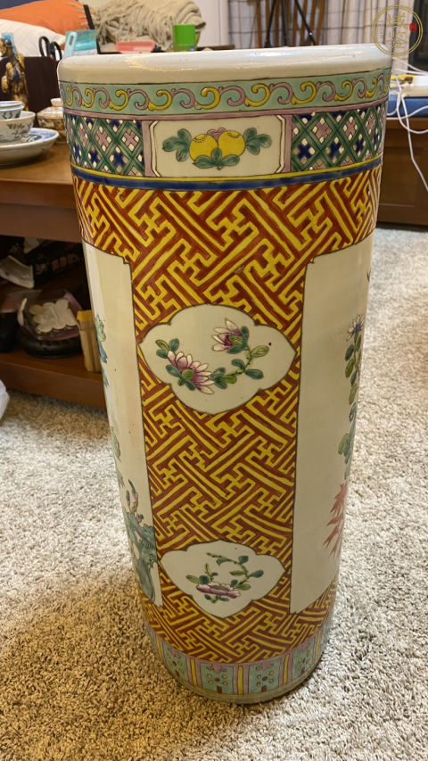 古玩陶瓷60厘米粉彩花鳥紋大箭筒拍賣,當前價格19800元