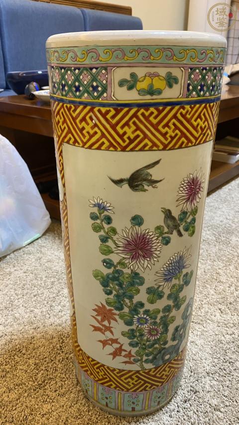 古玩陶瓷60厘米粉彩花鳥紋大箭筒拍賣,當前價格19800元