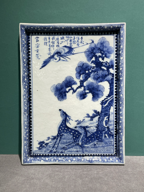 古玩陶瓷清代宣統(tǒng)青花瓷板拍賣,當(dāng)前價(jià)格65800元