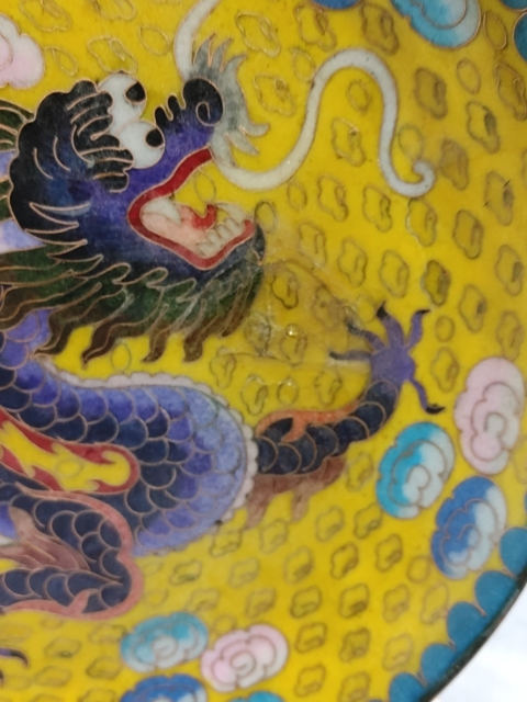 古玩雜項龍紋盤拍賣,當前價格650元