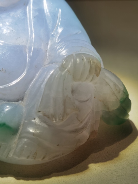 古玩玉器天然翡翠“彌勒佛”擺件拍賣，當(dāng)前價(jià)格400000元