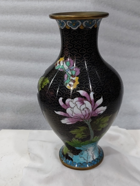 古玩雜項景泰藍(lán)銅瓶拍賣，當(dāng)前價格980元