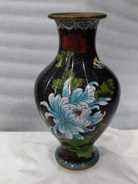 古玩雜項景泰藍(lán)銅瓶拍賣，當(dāng)前價格980元