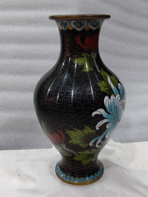 古玩雜項景泰藍(lán)銅瓶拍賣，當(dāng)前價格980元