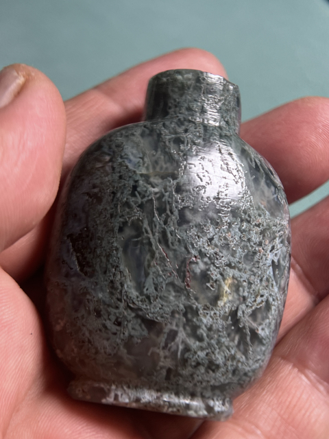 古玩玉器水草瑪瑙鼻煙壺拍賣,當前價格3800元
