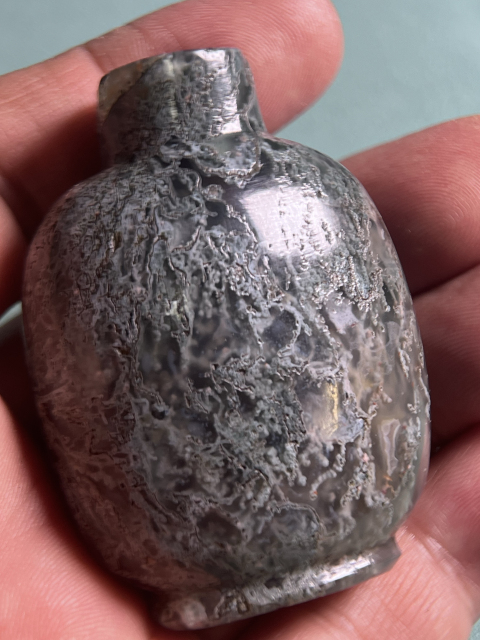 古玩玉器水草瑪瑙鼻煙壺拍賣,當前價格3800元