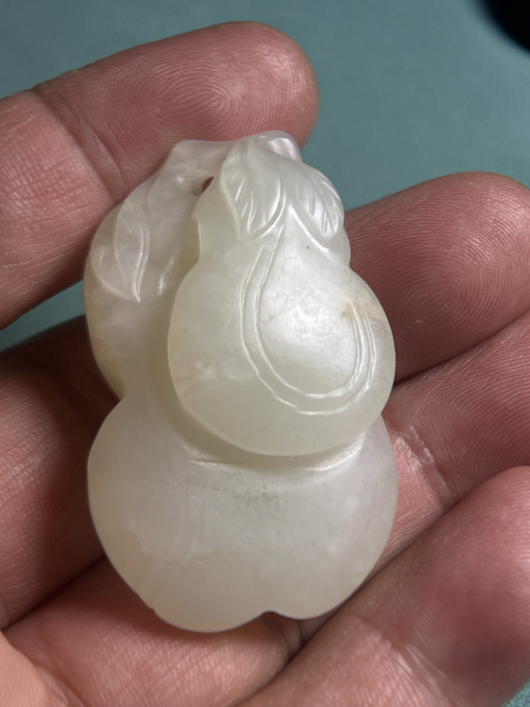 古玩玉器白玉葫蘆墜拍賣，當前價格5600元