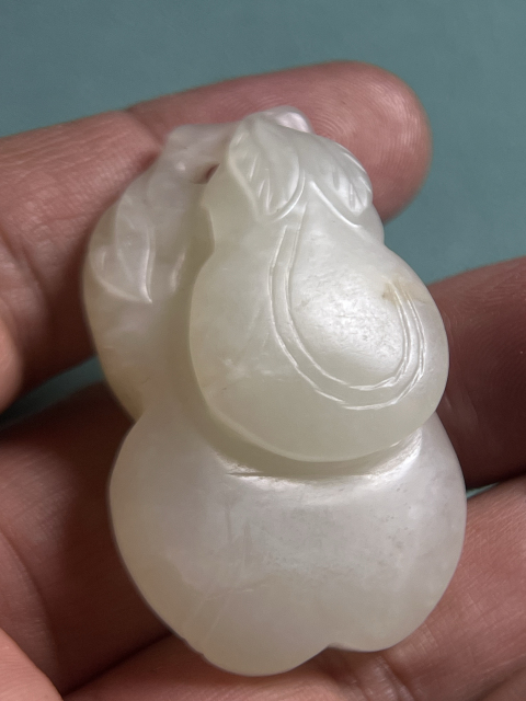 古玩玉器白玉葫蘆墜拍賣，當前價格5600元
