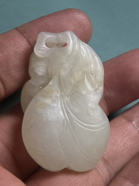 古玩玉器白玉葫蘆墜拍賣，當前價格5600元