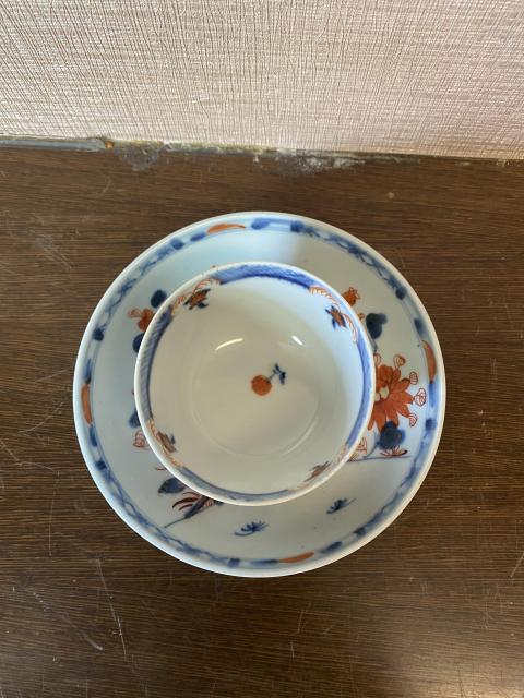 古玩陶瓷青花礬紅杯盤拍賣,當前價格1200元