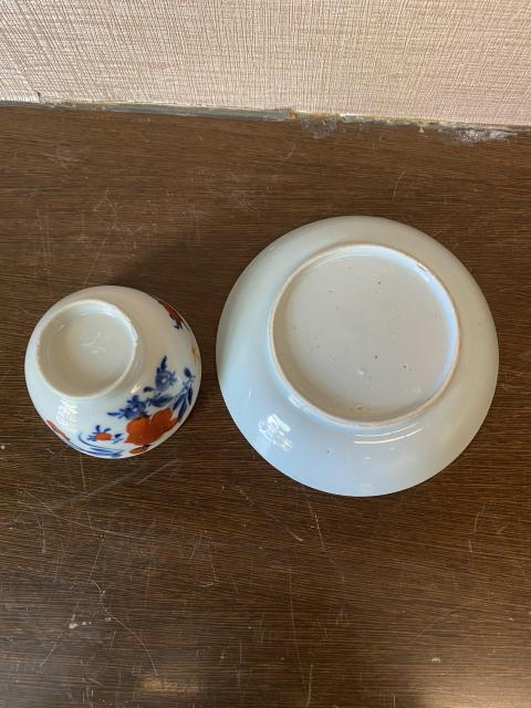 古玩陶瓷青花礬紅杯盤拍賣,當前價格1200元