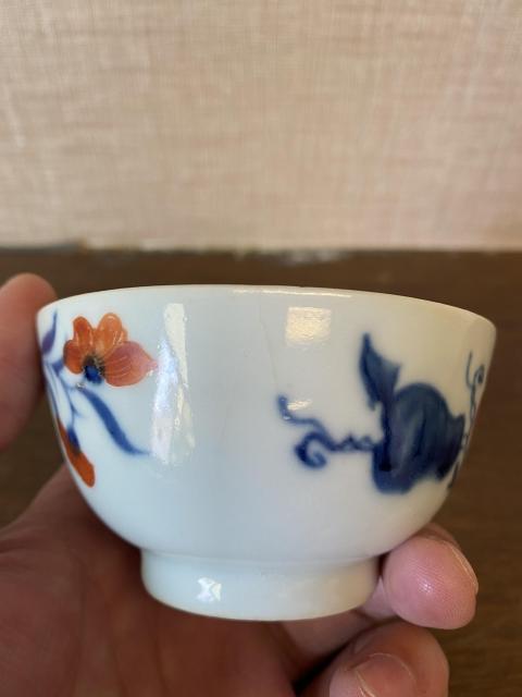 古玩陶瓷青花礬紅杯盤拍賣,當前價格1200元
