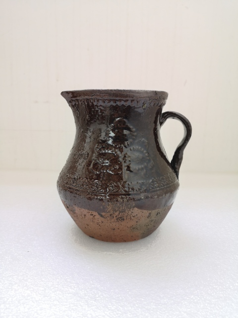 古玩陶瓷褐釉印花公道杯拍賣,當前價格780元