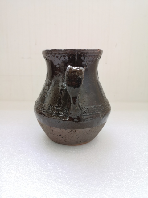 古玩陶瓷褐釉印花公道杯拍賣,當前價格780元
