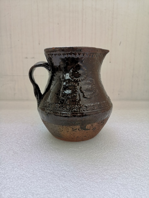 古玩陶瓷褐釉印花公道杯拍賣,當前價格780元