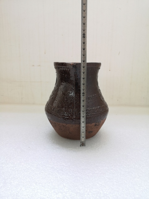 古玩陶瓷褐釉印花公道杯拍賣,當前價格780元