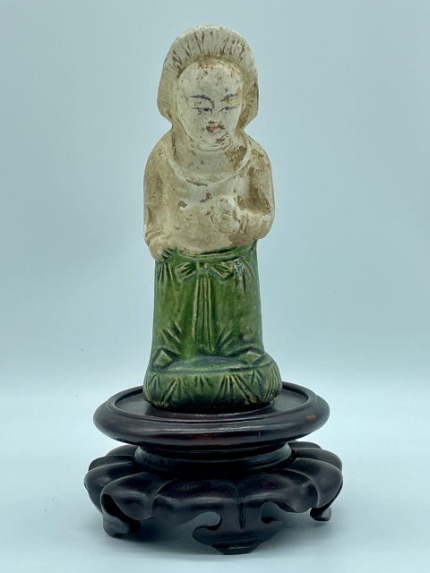 古玩陶瓷宋代仕女彩陶瓷塑（已保真）拍賣，當前價格6800元