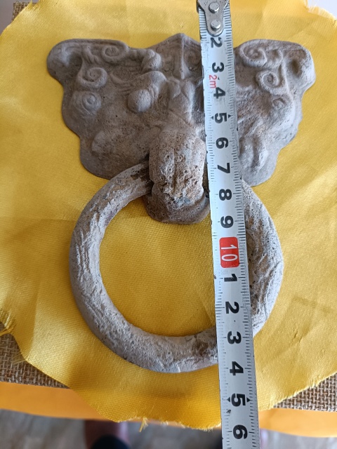 古玩陶瓷館藏級珍品漢代灰陶鋪首銜環拍賣，當前價格1880元