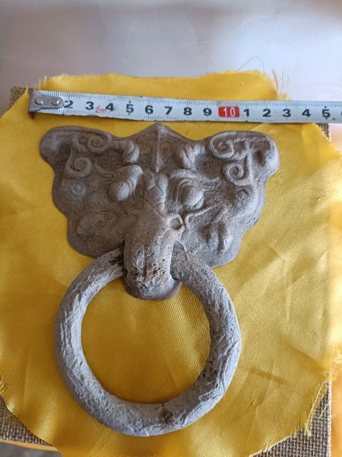 古玩陶瓷館藏級珍品漢代灰陶鋪首銜環拍賣，當前價格1880元