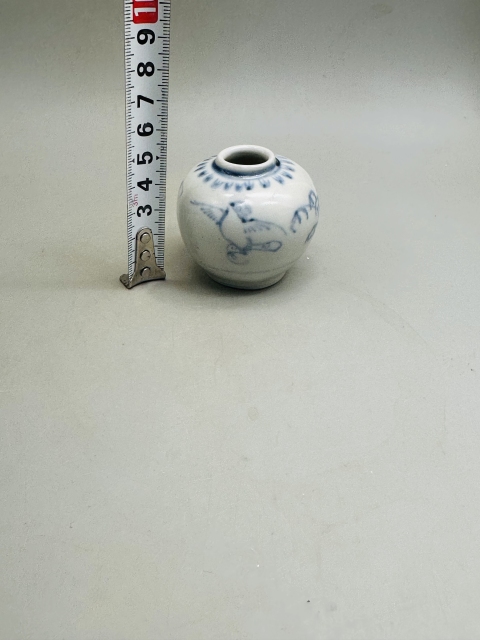 古玩陶瓷明青花花鳥紋精品水盂拍賣，當(dāng)前價(jià)格3880元