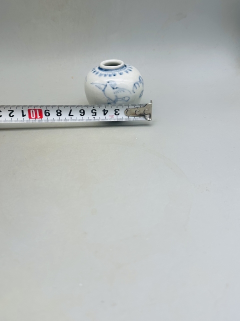 古玩陶瓷明青花花鳥紋精品水盂拍賣，當(dāng)前價(jià)格3880元