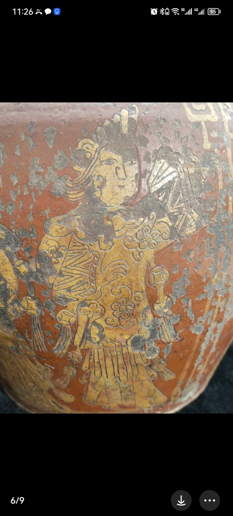 古玩陶瓷清末麻城窯封神演義罐拍賣，當前價格3600元