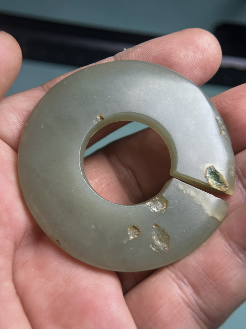 古玩玉器東周玉玦拍賣,當前價格16800元