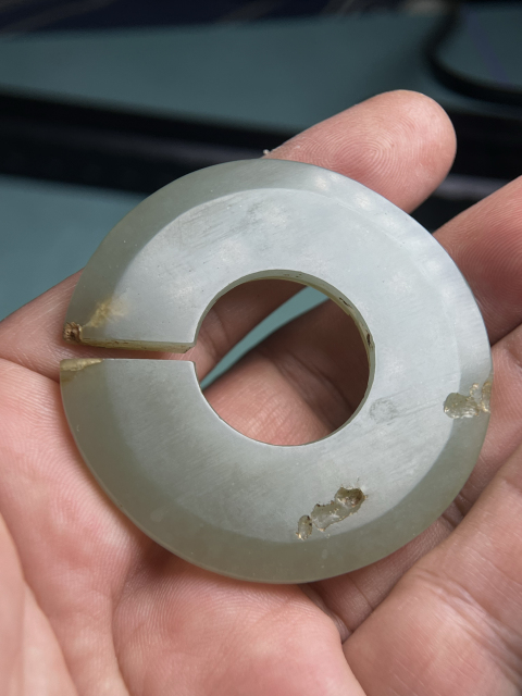古玩玉器東周玉玦拍賣,當前價格16800元