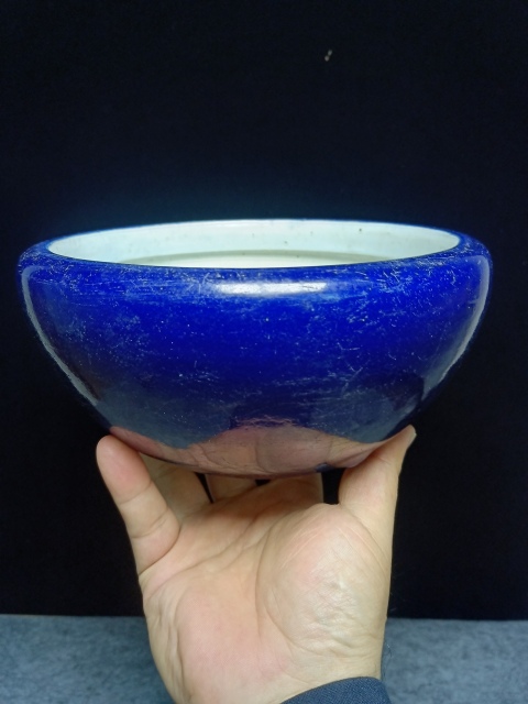 古玩陶瓷(全品)清中期道光霽藍釉香爐拍賣,當前價格2800元