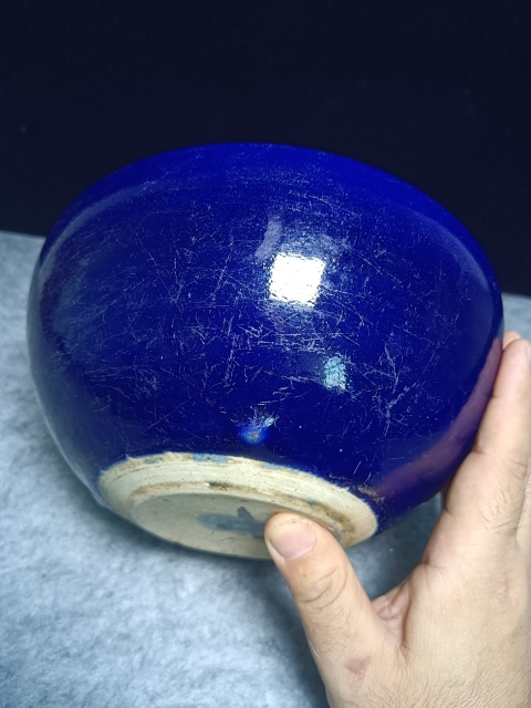 古玩陶瓷(全品)清中期道光霽藍釉香爐拍賣,當前價格2800元