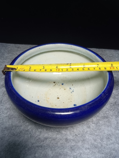 古玩陶瓷(全品)清中期道光霽藍釉香爐拍賣,當前價格2800元