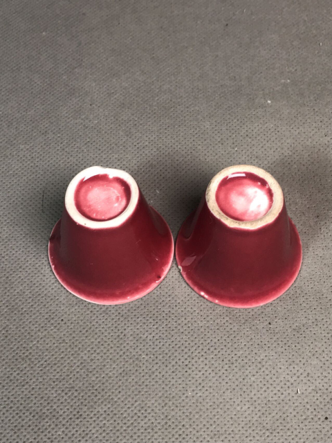 古玩陶瓷胭脂紅釉馬蹄杯一對拍賣,當(dāng)前價(jià)格1600元