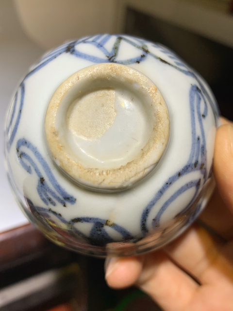 古玩陶瓷青花纏枝花卉紋杯一組拍賣,當前價格888元