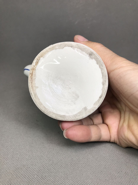 古玩陶瓷（晚清）青花團鳳紋油壺拍賣，當前價格0元