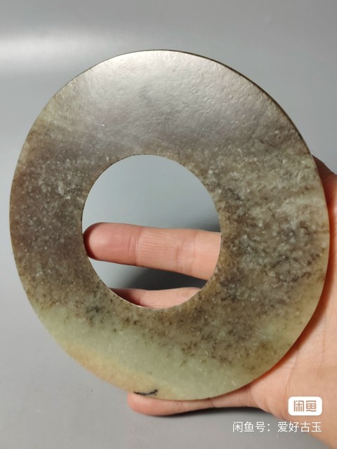 古玩玉器馬銜山料玉璧拍賣，當前價格1290元