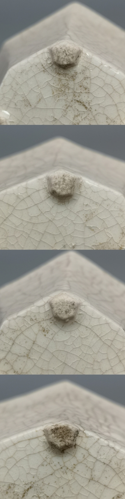 域鉴古玩】民国哥釉漳州窑四足八角杯拍卖价格/图片/值多少钱