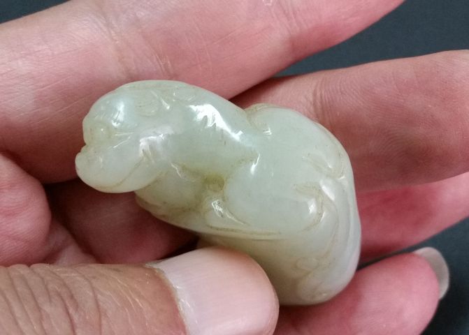 古玩玉器和田玉雕“瑞獸”把件拍賣,當(dāng)前價(jià)格528元