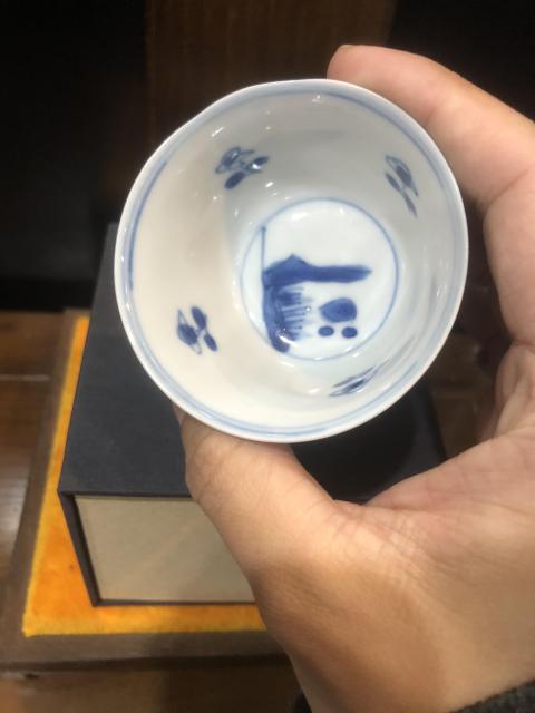 古玩陶瓷清-康熙-山水風景-高士圖-青花品茗杯拍賣,當前價格850元