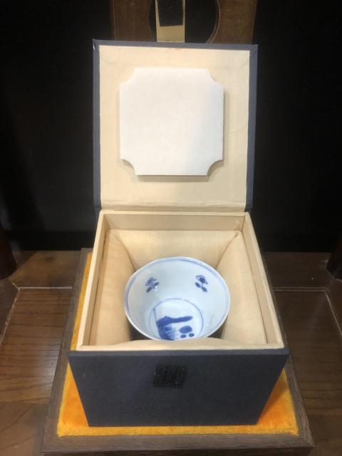 古玩陶瓷清-康熙-山水風景-高士圖-青花品茗杯拍賣,當前價格850元