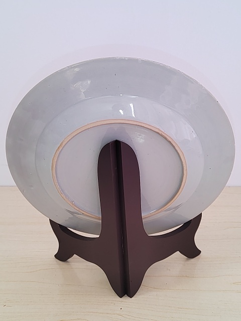 古玩陶瓷花卉紋青花盤拍賣，當前價格268元