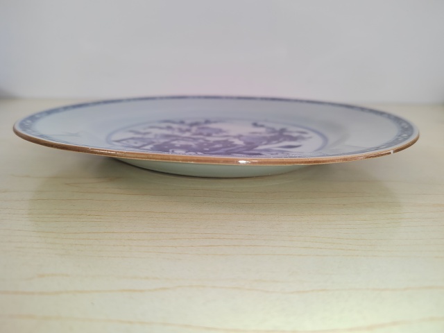 古玩陶瓷花卉紋青花盤拍賣，當前價格268元