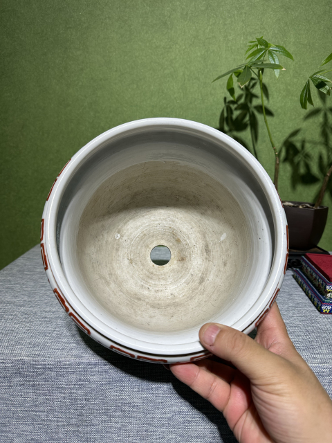 古玩陶瓷清代同治粉彩花卉紋花盆拍賣,當前價格8800元