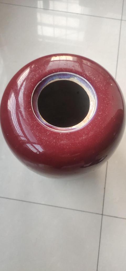 古玩陶瓷鈞紅窯變釉冬瓜罐拍賣,當前價格4500元