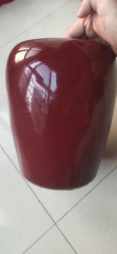 古玩陶瓷鈞紅窯變釉冬瓜罐拍賣,當前價格4500元