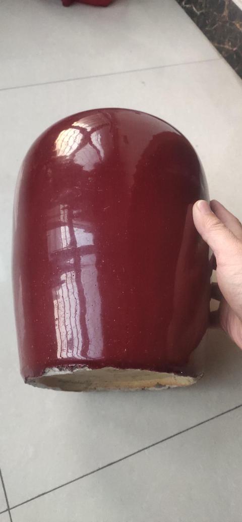 古玩陶瓷鈞紅窯變釉冬瓜罐拍賣,當前價格4500元