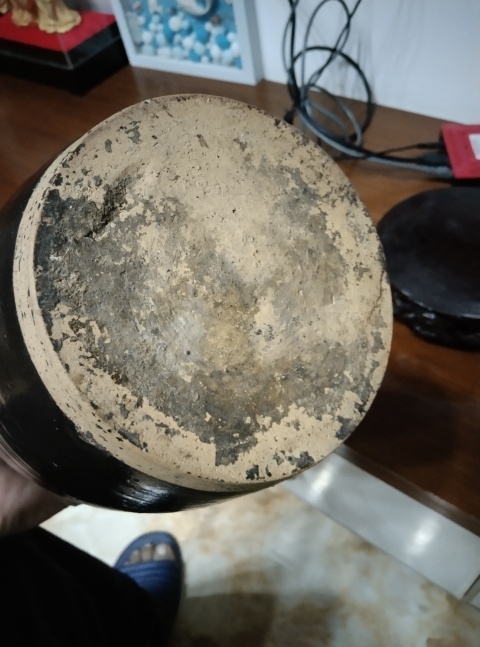 古玩陶瓷黑釉梅瓶拍賣，當(dāng)前價(jià)格4600元