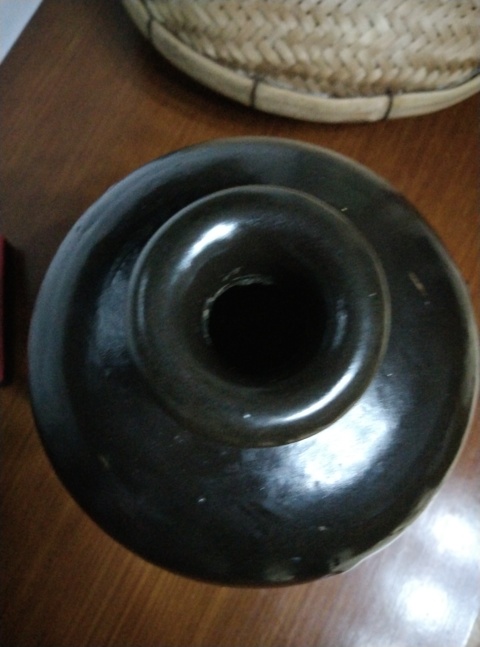 古玩陶瓷黑釉梅瓶拍賣，當(dāng)前價(jià)格4600元
